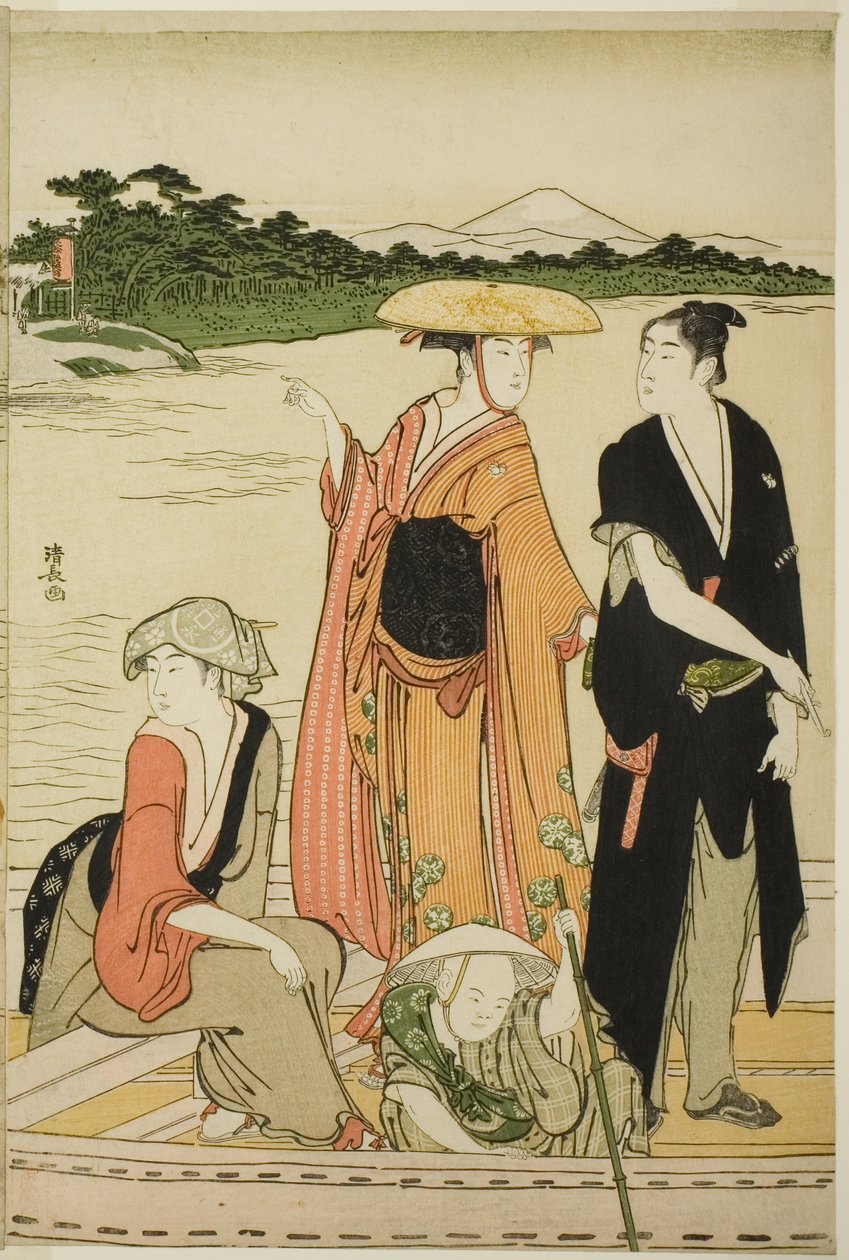 Komp a Rokugo folyón alkotó: Torii Kiyonaga