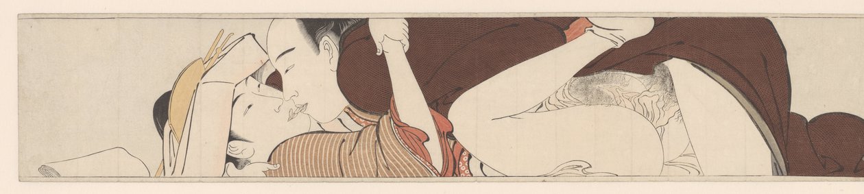 elhamarkodott szerelem Sode no maki (sorozat címe) alkotó: Torii Kiyonaga