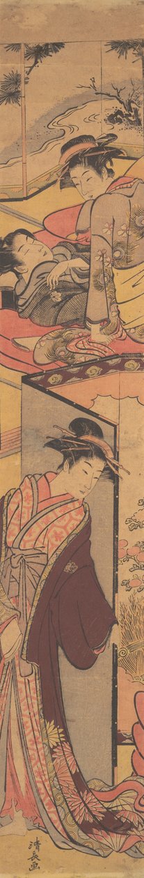 Egy örömházban, 18. század végén. alkotó: Torii Kiyonaga
