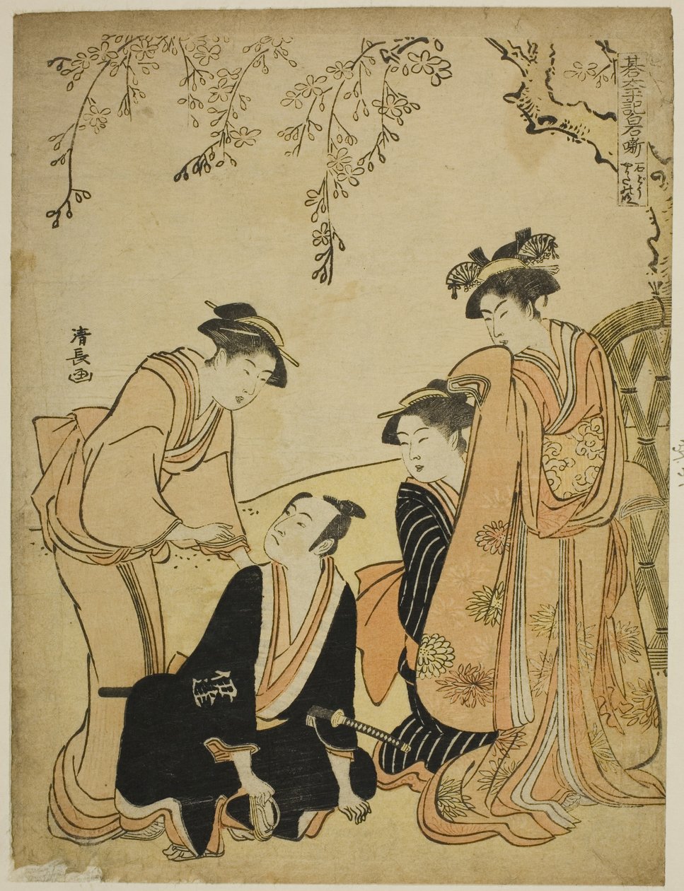 Sene a Te Ishido-kastélyban (Ishidokan no Dan), a Teseries "Gotaiheiki Shiraishi Monogatari"-ból alkotó: Torii Kiyonaga