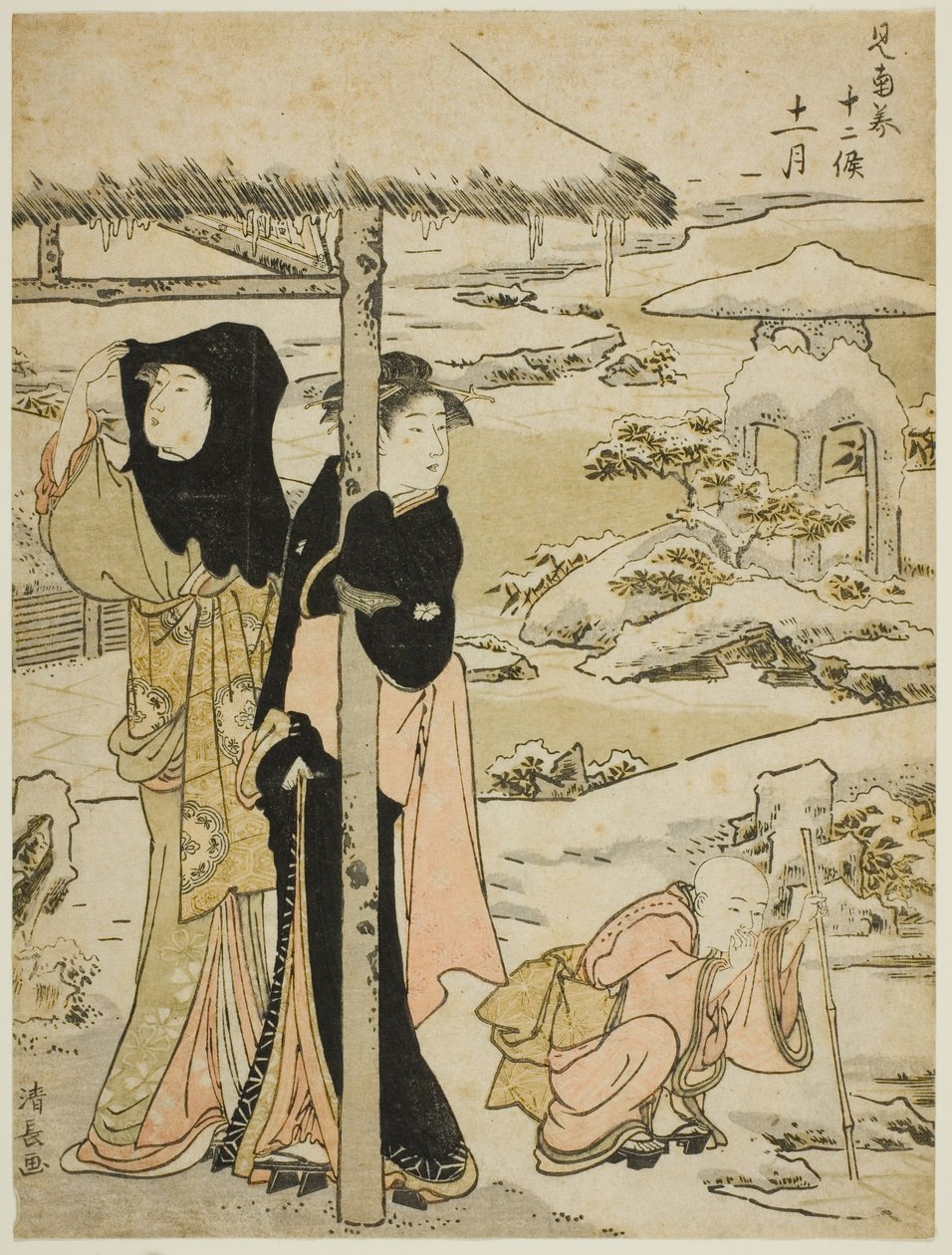 A tizenegyedik hónap (Juichigatsu), a "Tizenkét hónap délen (Minami juni ko)" sorozatból alkotó: Torii Kiyonaga