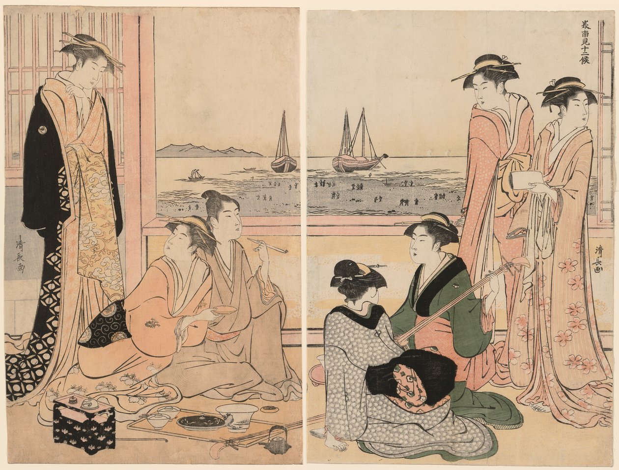 A negyedik hónap a "Tizenkét hónap délen (Minami juni ko)" sorozatból alkotó: Torii Kiyonaga