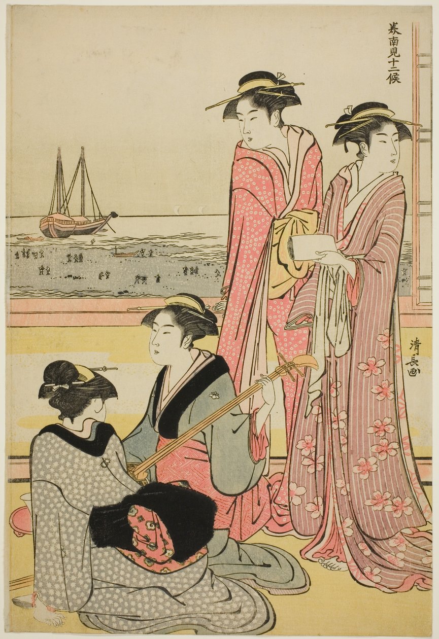 A negyedik hónap a "Tizenkét hónap délen (Minami juni ko)" sorozatból alkotó: Torii Kiyonaga