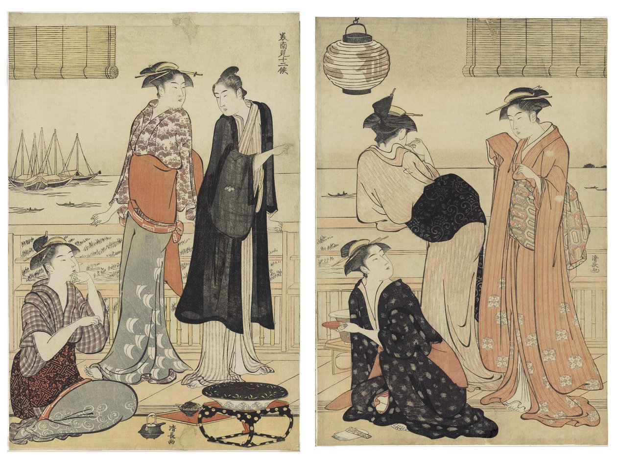 A hatodik hónap, a Tizenkét hónap délen című sorozatból alkotó: Torii Kiyonaga