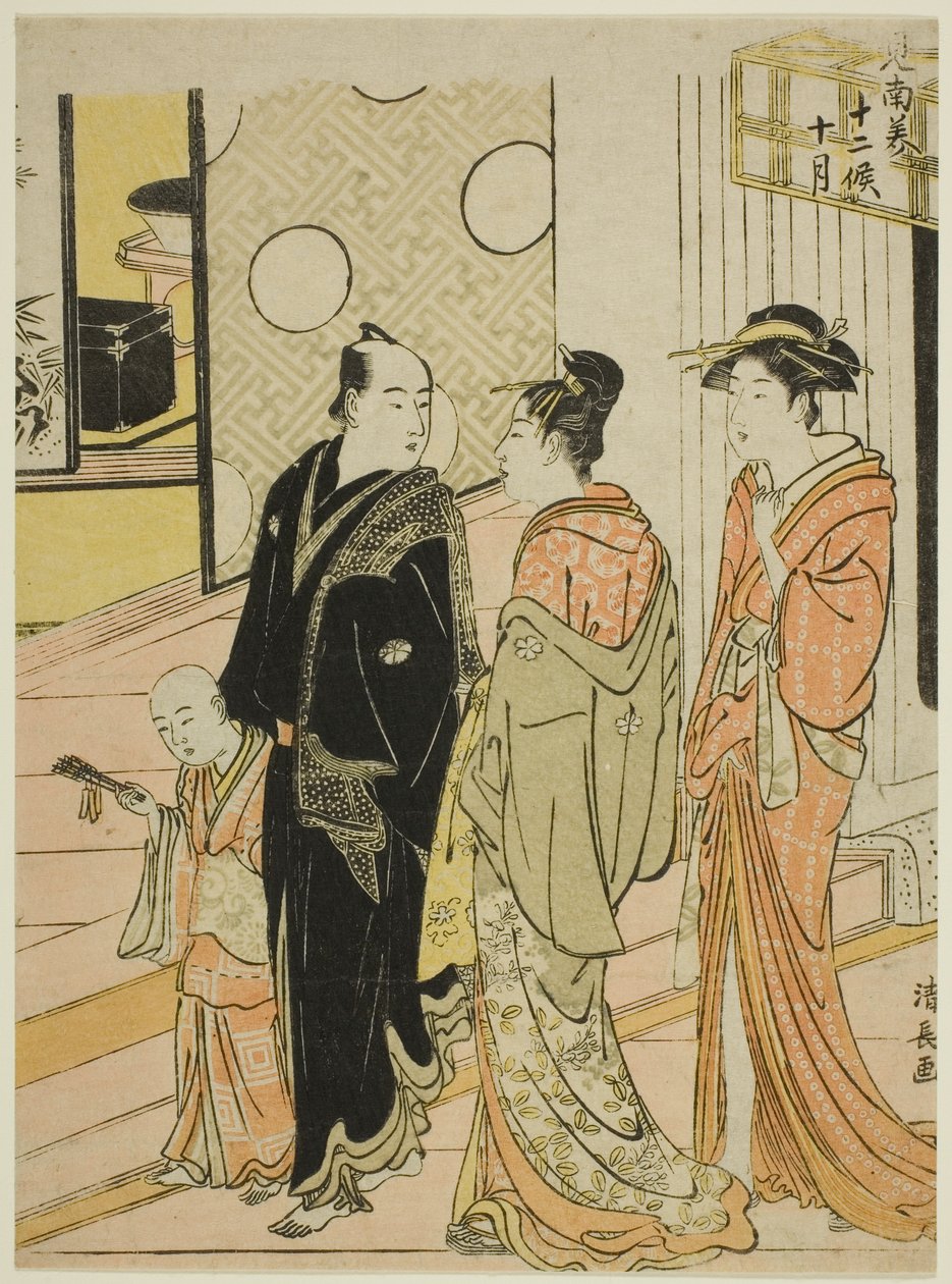 A tizedik hónap (Jugatsu), a "Tizenkét hónap délen (Minami juni ko)" sorozatból alkotó: Torii Kiyonaga