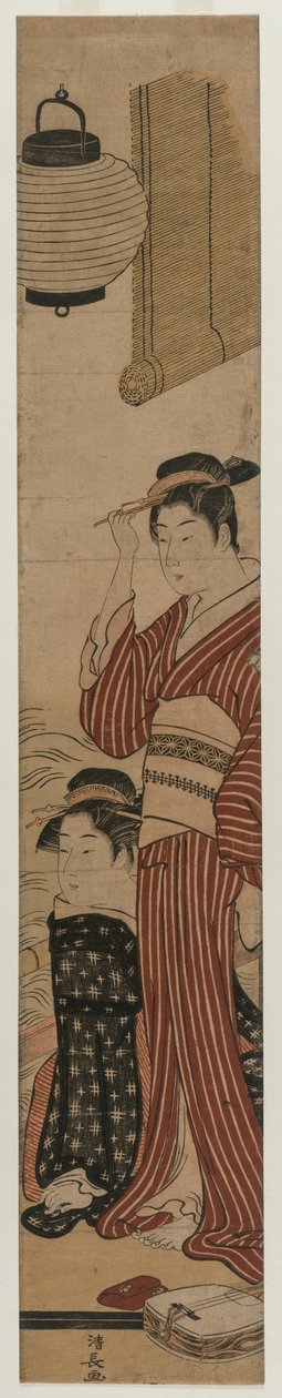 Két gésa az erkélyen, 1782. alkotó: Torii Kiyonaga
