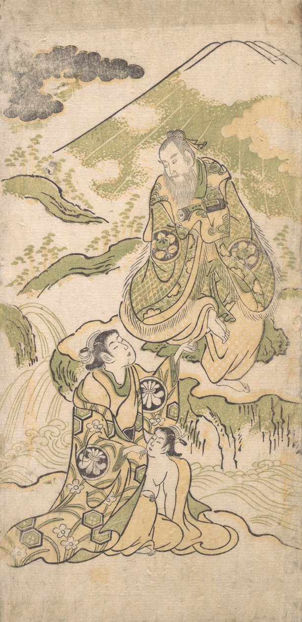 Jelenet egy drámából, kb. 1749. alkotó: Torii Kiyonobu I
