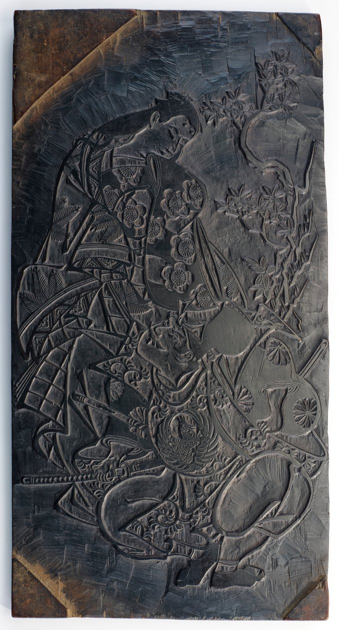 Woodblock, recto: egy oiran, aki kézilabdával dobált...Edo-korszak, kb.1685-1729. alkotó: Torii Kiyonobu I