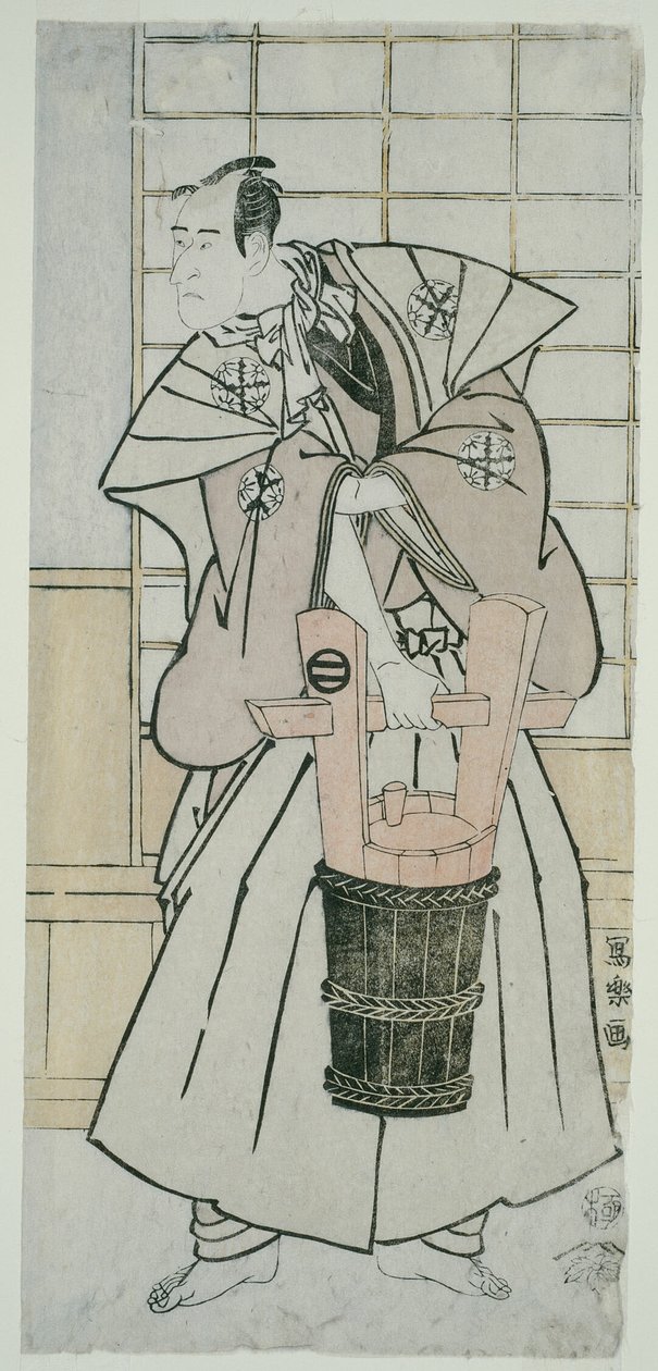 The Actoe Ichikawa Komazo llI mint Nitta Yoshisada, valójában Oyamada Taro Takaie (Sandai-me Ichikawa Komazo no Nitta Yoshisada, jitsuwa Oyamada Taro Takaie) alkotó: Toshusai Sharaku