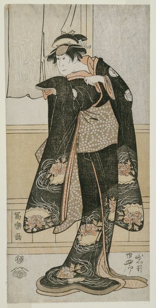 A színész Iwai Hanshiro lV mint Otoma, Ohina lánya Inamuragasakiból Kamakurában (Yondai-me Iwai Hanshiro no Kamakura Inamuragasaki no Ohina musume Otoma) alkotó: Toshusai Sharaku