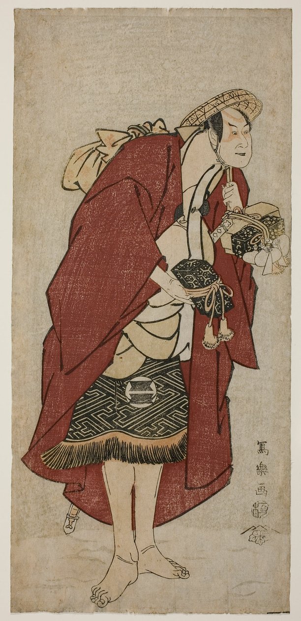 A színész Sakata Hangoro III mint a vőlegény Abumizuri no Iwazo a Koriyamában, valójában Kurisaka Taro Tomonori alkotó: Toshusai Sharaku