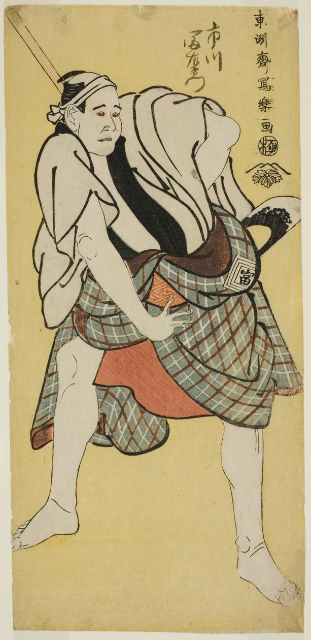Ichikawa Tomimon mint Inokumamon Bay alkotó: Toshusai Sharaku