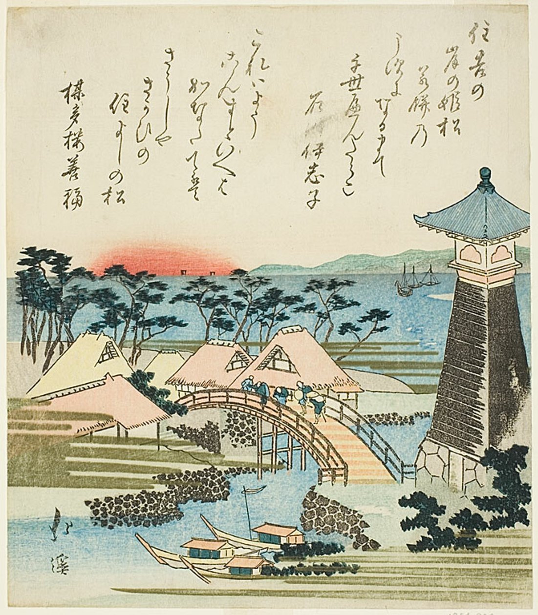 Sumiyoshi világítótorony, Oszaka alkotó: Totoya Hokkei