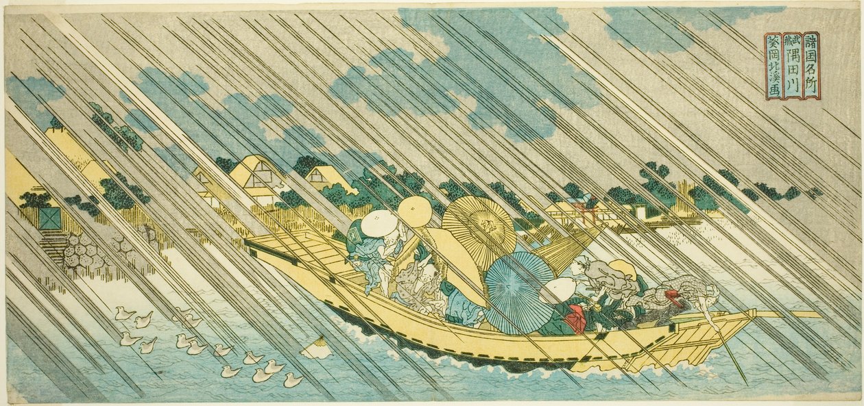 The Sumida River in Musashi Province (Musashi Sumidagawa), from the series "Famous Places in the Provinces (Shokoku meisho)" alkotó: Totoya Hokkei