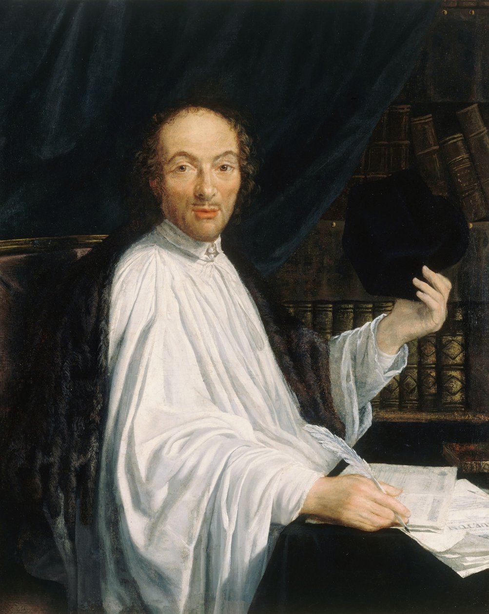 Jean-Baptiste de Santeuil költő portréja 1630-1697, 1665-1670. alkotó: Toussain Dumée
