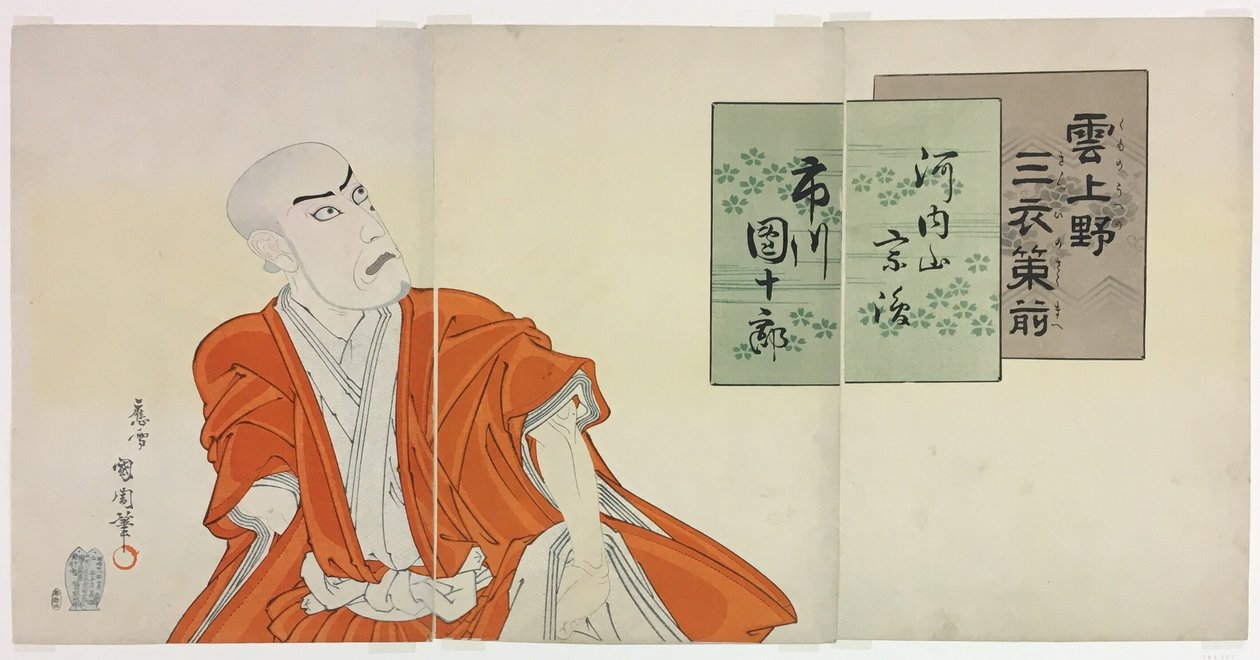 Ichikawa Danjuro IX. színész mint Kochiyama Shshun alkotó: Toyohara Kunichika