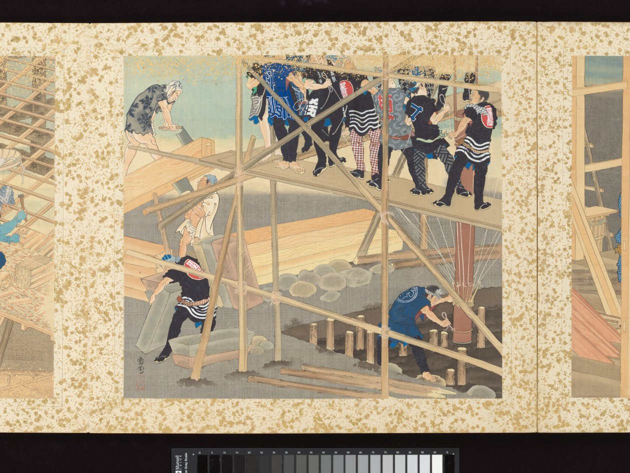 Kézművesek, szépségek és éves események alkotó: Toyohara Kunichika