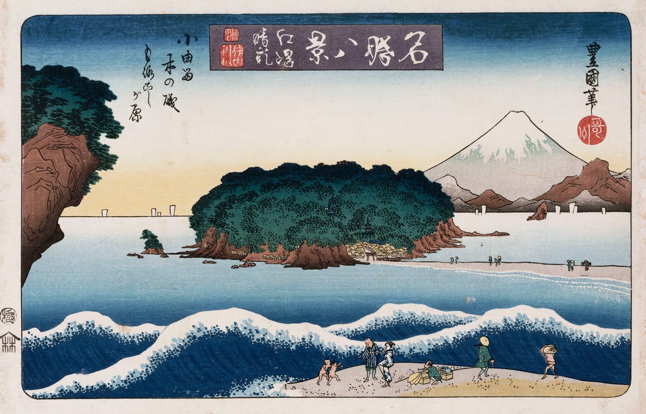 "Clearing Weather, Enoshima", a "Nyolc nézet a híres helyekről" sorozatból alkotó: Toyokuni II