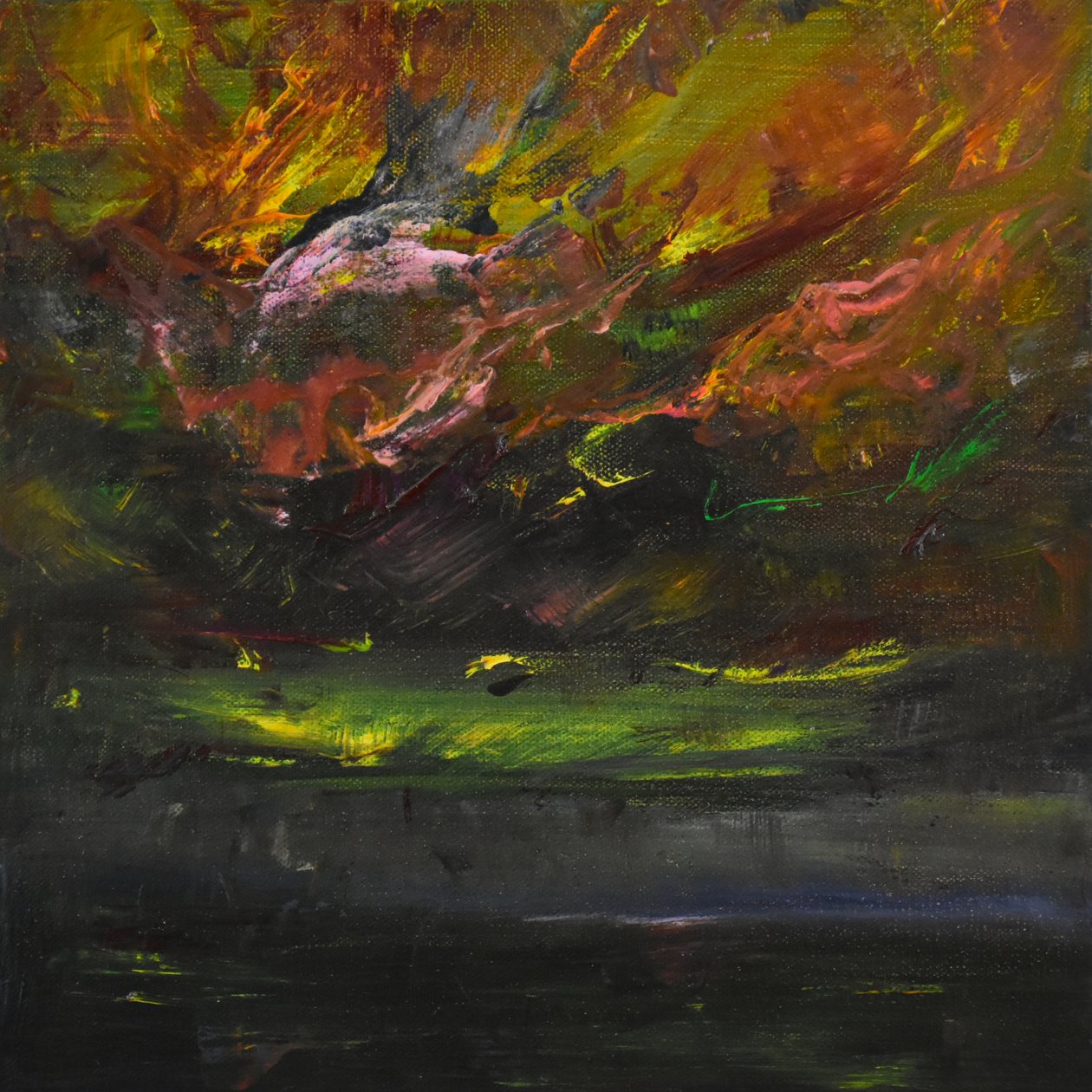 Dühös égbolt, 2017 (olaj, vászon) alkotó: Tracy Lambros
