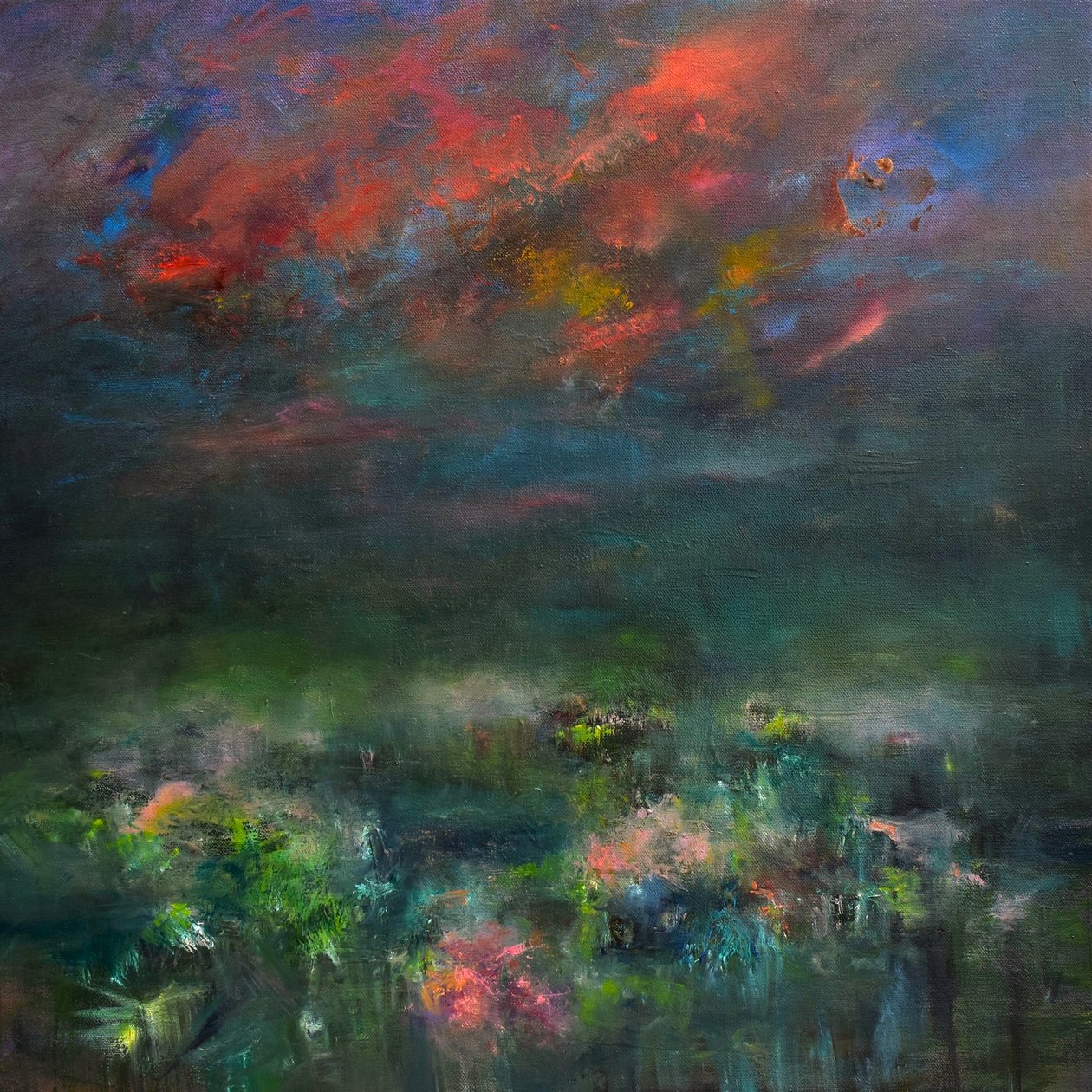 Csábító alkony, 2019 (olaj, panel) alkotó: Tracy Lambros