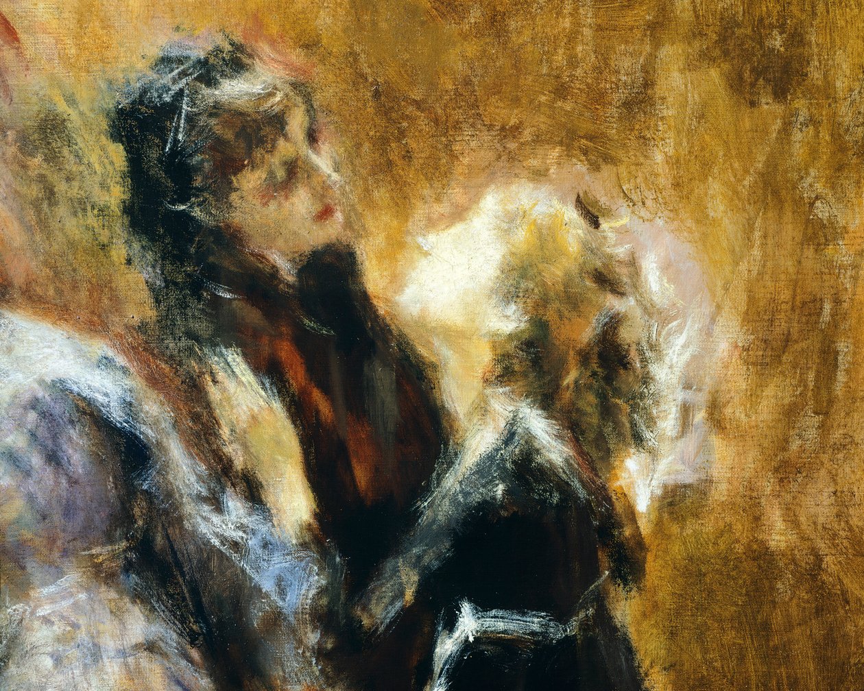 Látogató főiskola, Tranquillo Cremona (1837-1878), olaj, vászon alkotó: Tranquillo Cremona