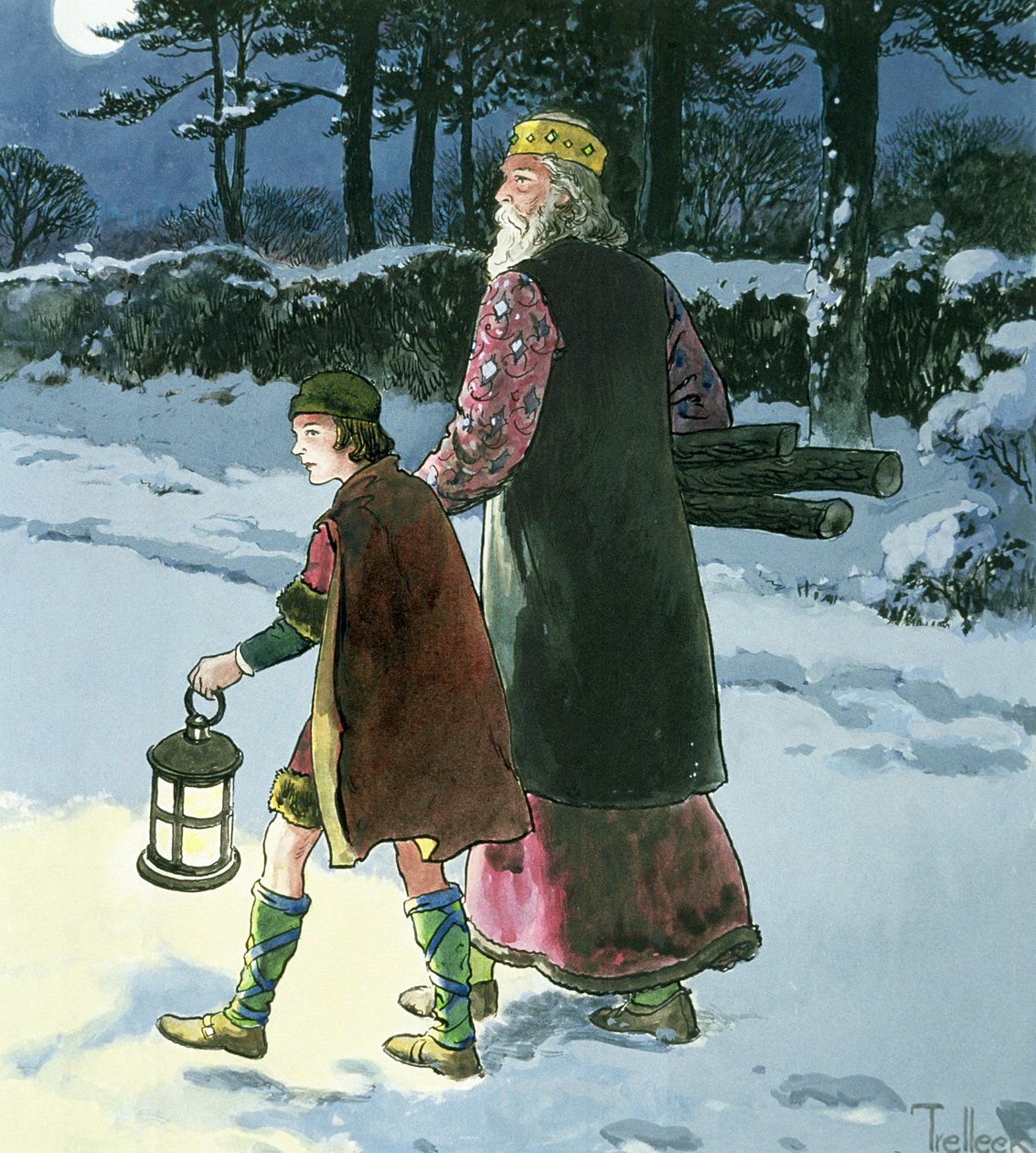 Vencel király (907 körül – 929 körül) a „Kukucskál a múltba” című filmből, 1900 körül megjelent alkotó: Trelleek