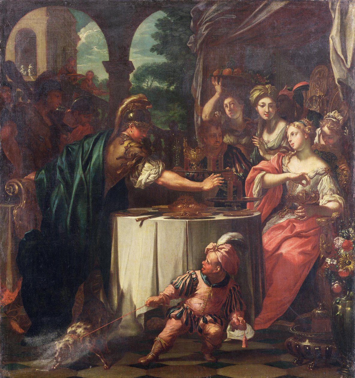Márk Antal és Kleopátra ünnepe, 1705-1010 körül alkotó: TrevisaniFrancesco