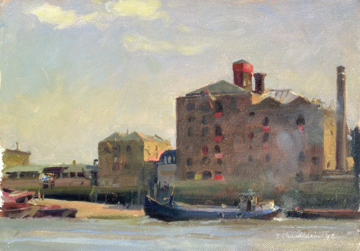 Against the Tide, Rotherhithe, 1992 alkotó: Trevor Chamberlain