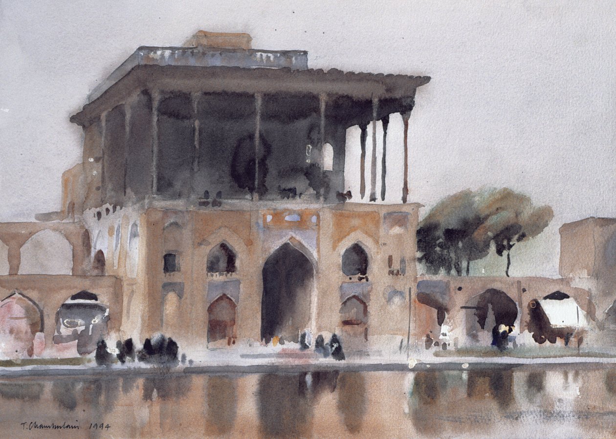 Ali Qapu palota, Iszfahán, 1994 (wc papíron) alkotó: Trevor Chamberlain