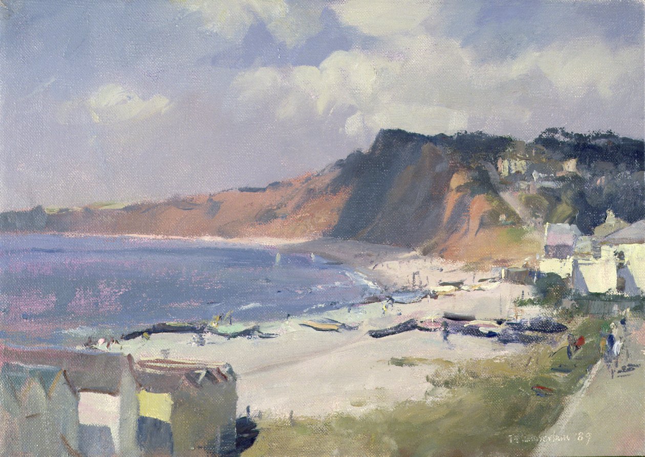 Nyári reggel Budleigh Saltertonban, 1989 alkotó: Trevor Chamberlain