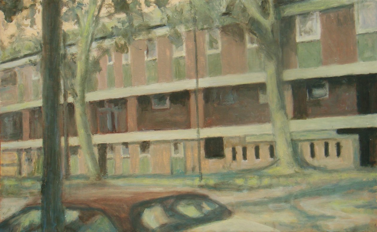 A place to live 24, 2012 (olaj, rétegelt lemez) alkotó: Trevor Burgess