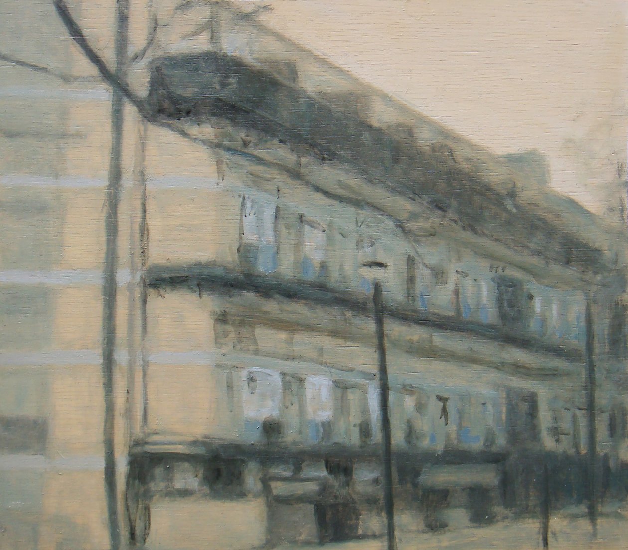 Egy hely, ahol élni lehet 27, 2012 (olaj, rétegelt lemez) alkotó: Trevor Burgess