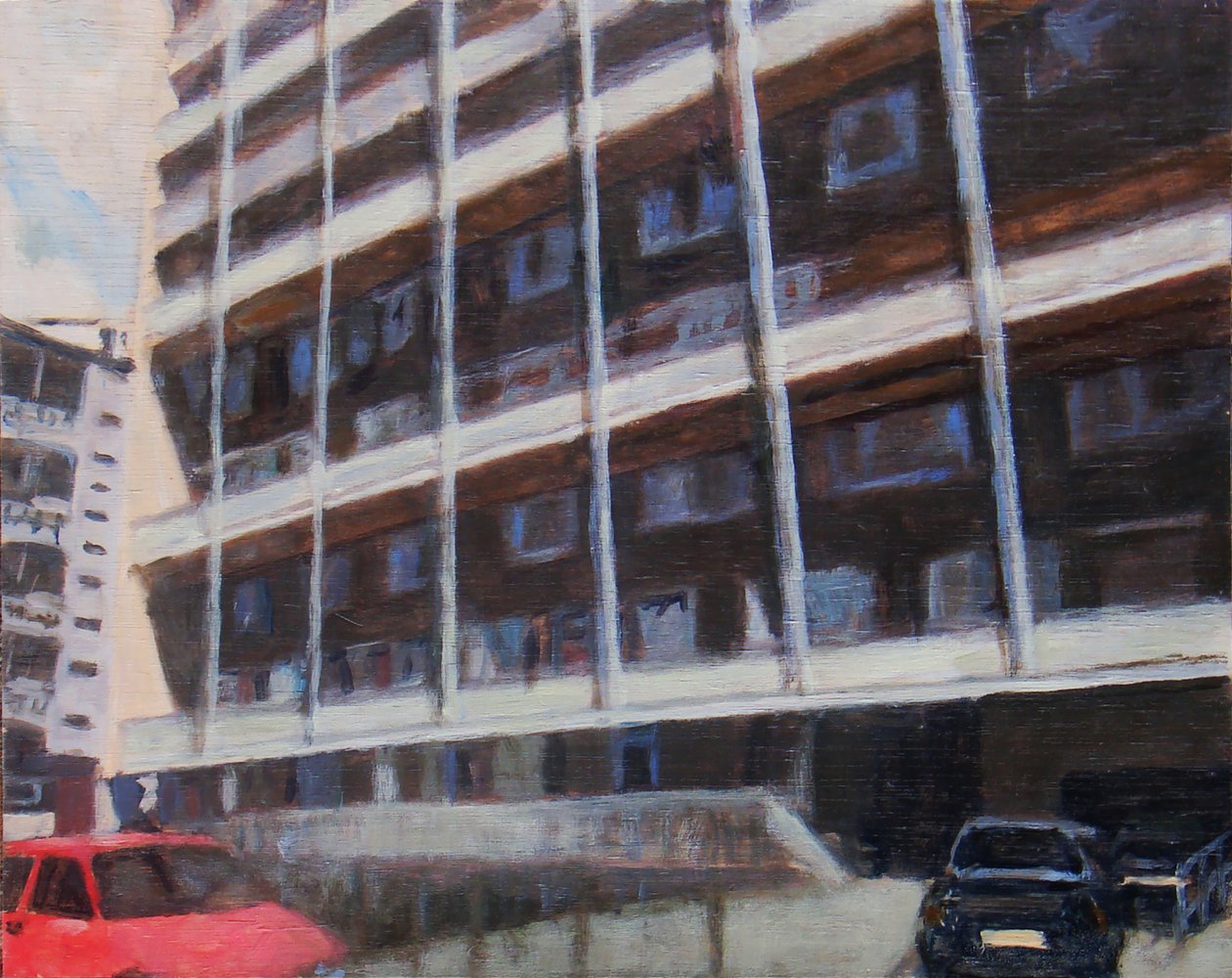 Egy hely, ahol élni 46, 2012 (olaj, rétegelt lemez) alkotó: Trevor Burgess