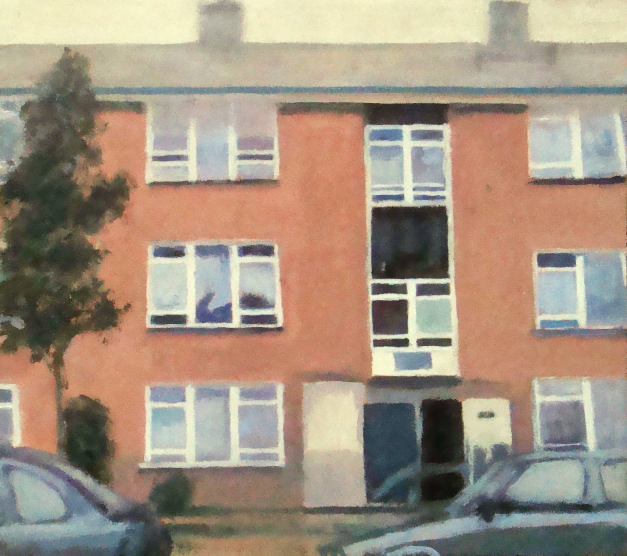 A place to live 47, 2012 (olaj, rétegelt lemez) alkotó: Trevor Burgess