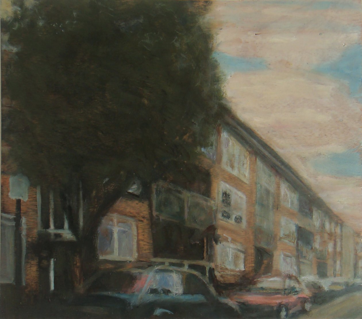 A place to live 4, 2010 (olaj, rétegelt lemez) alkotó: Trevor Burgess