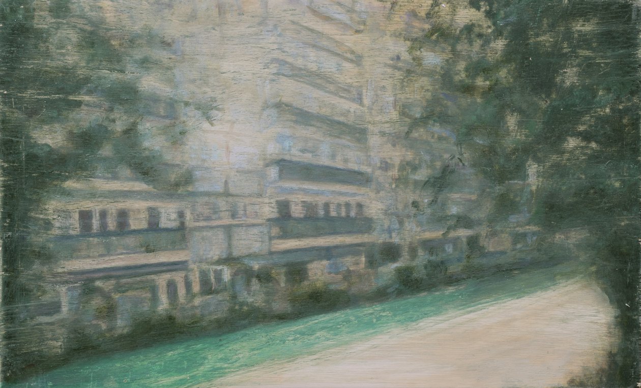 A place to live 52, 2013 (olaj, rétegelt lemez) alkotó: Trevor Burgess