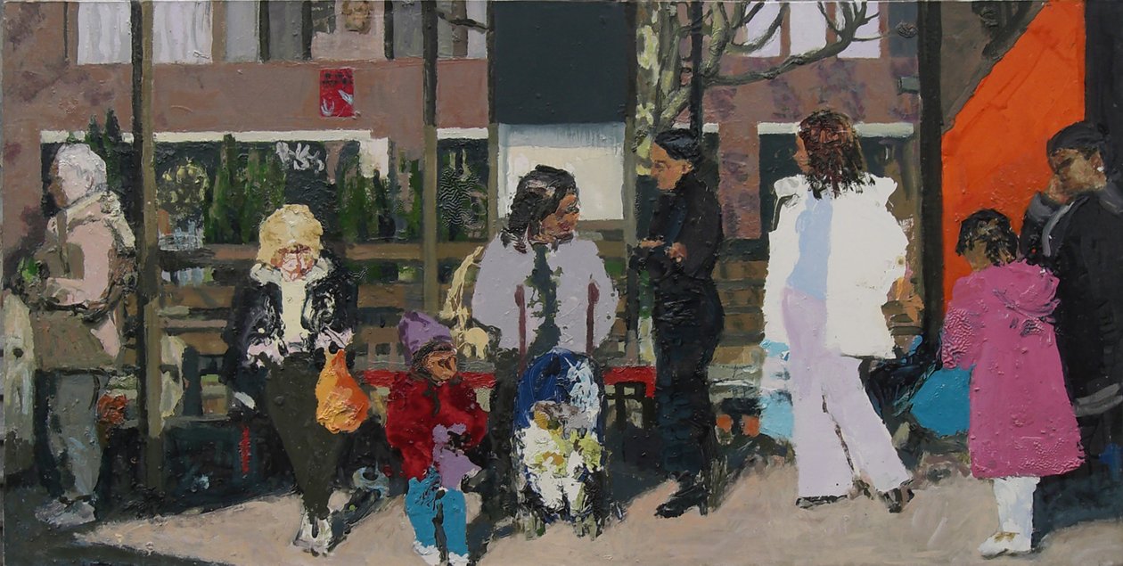 Buszmegálló, 2003 (olaj, vászon) alkotó: Trevor Burgess