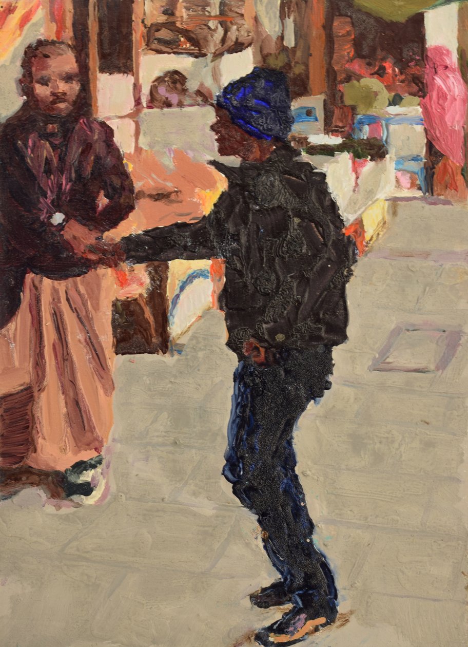 Kézfogás, 2018 (olaj, tábla) alkotó: Trevor Burgess
