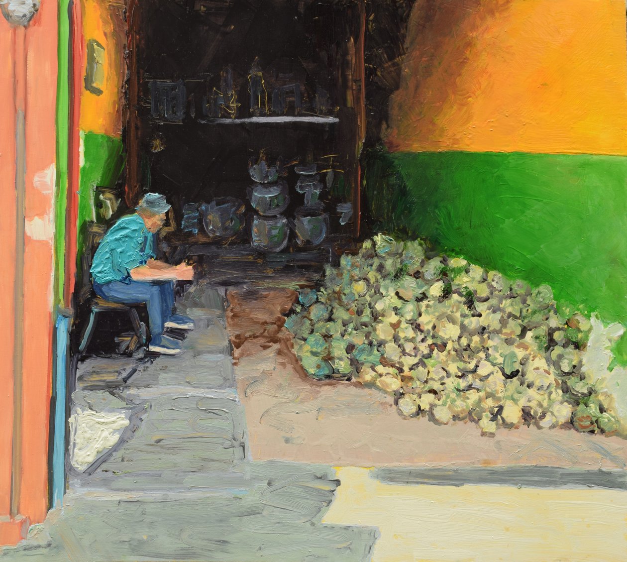 Ananász trilógia 1 (San José, Costa Rica), 2018 (olaj, tábla) alkotó: Trevor Burgess