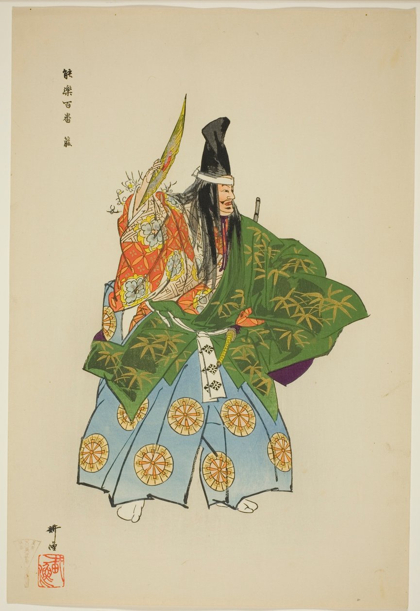 Ebira, a "One Hundred No Dramas (Nogaku hyakuban)" sorozatból. alkotó: Tsukioka Kogyo