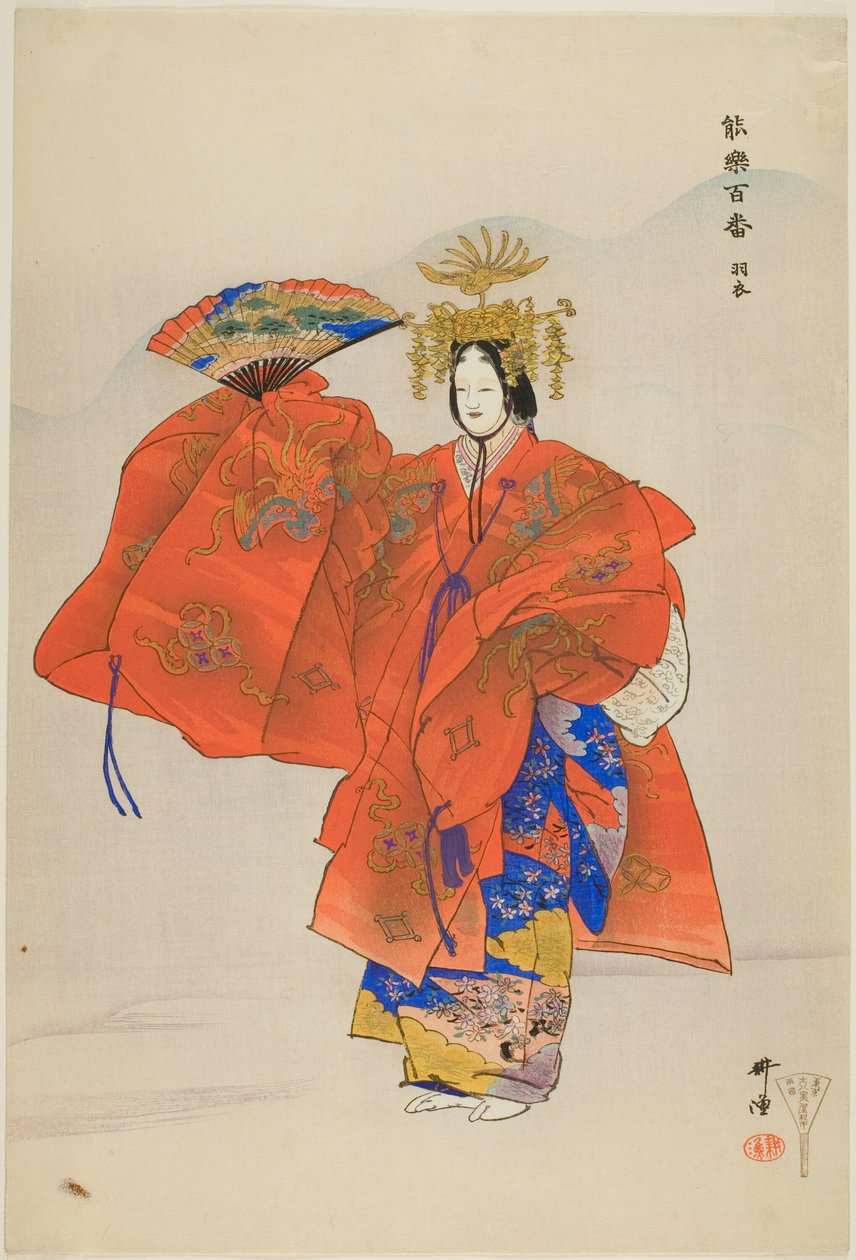 Hagoromo, a "One Hundred No Dramas (Nogaku hyakuban)" sorozatból. alkotó: Tsukioka Kogyo