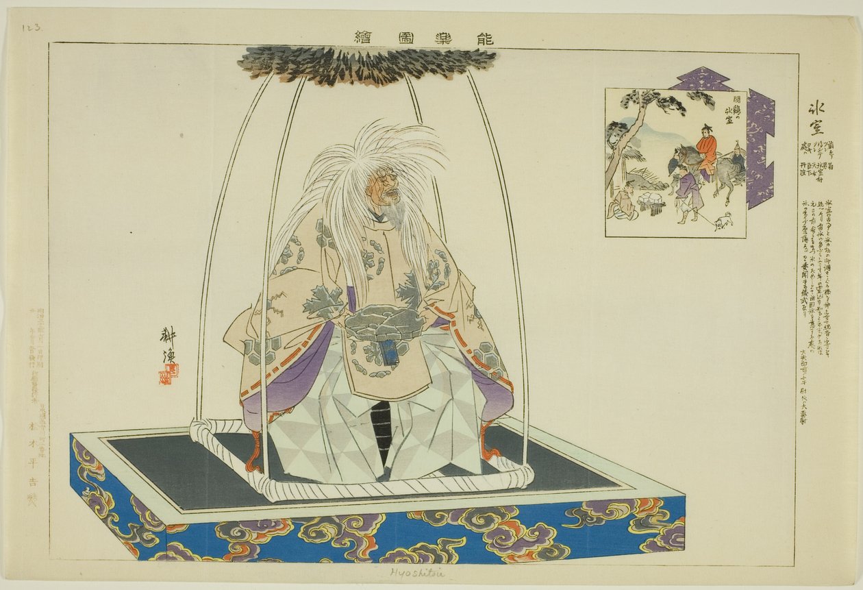 Hyoshitou, a "Pictures of No Performances (Nogaku Zue)" sorozatból alkotó: Tsukioka Kogyo