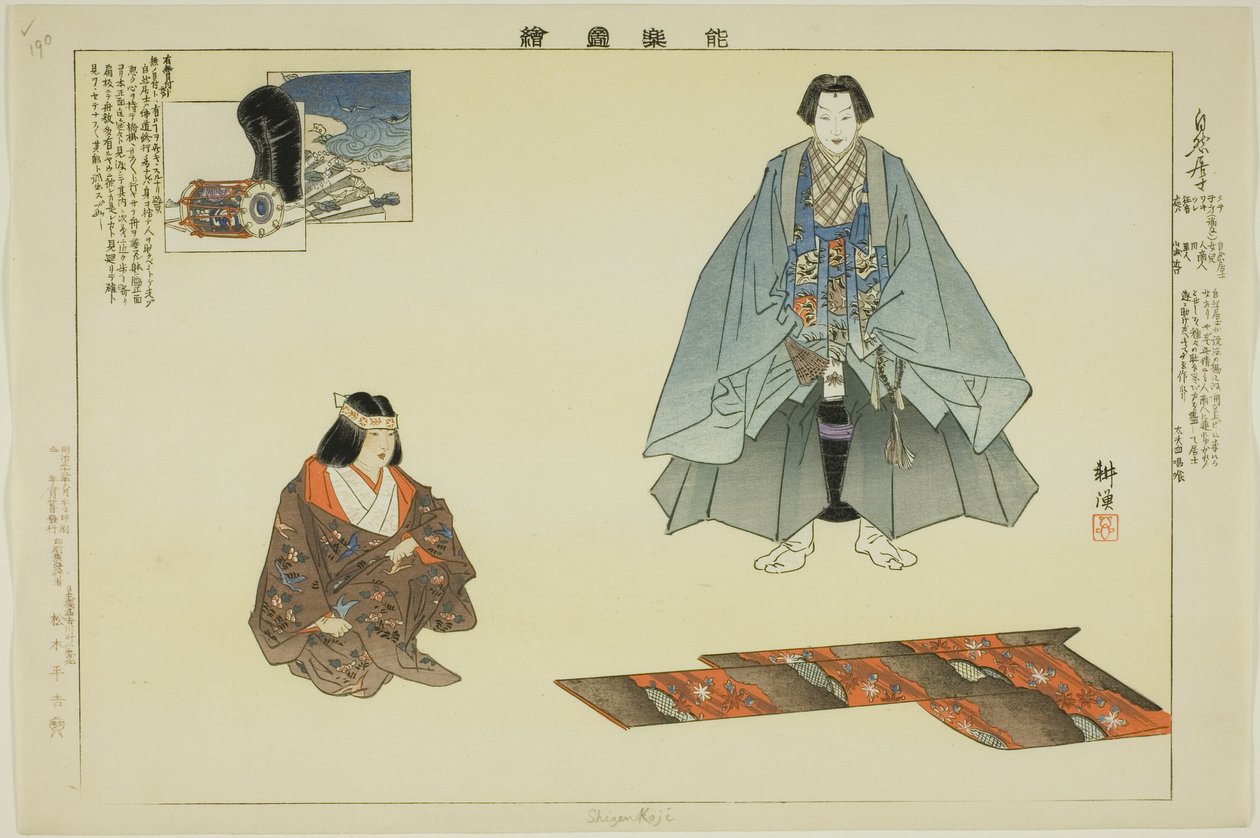 Shizen Koji, a "Pictures of No Performances (Nogaku Zue)" sorozatból alkotó: Tsukioka Kogyo