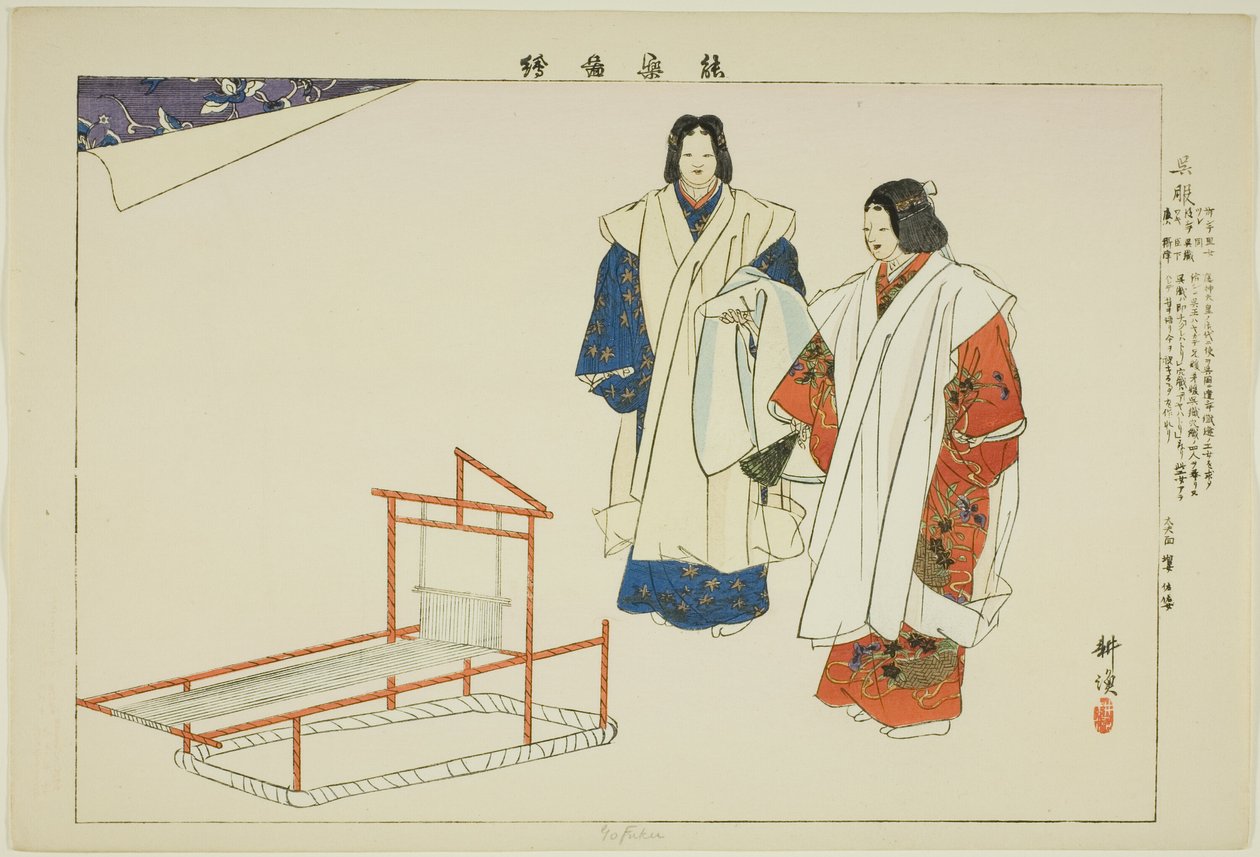 Yofuku, a "Pictures of No Performances (Nogaku Zue)" sorozatból alkotó: Tsukioka Kogyo