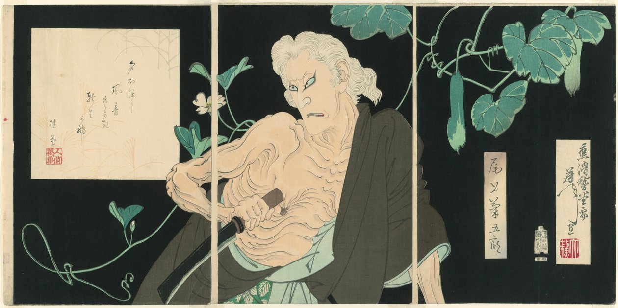 Onoe Kikugorō V mint Ibara alkotó: Tsukioka Yoshitoshi