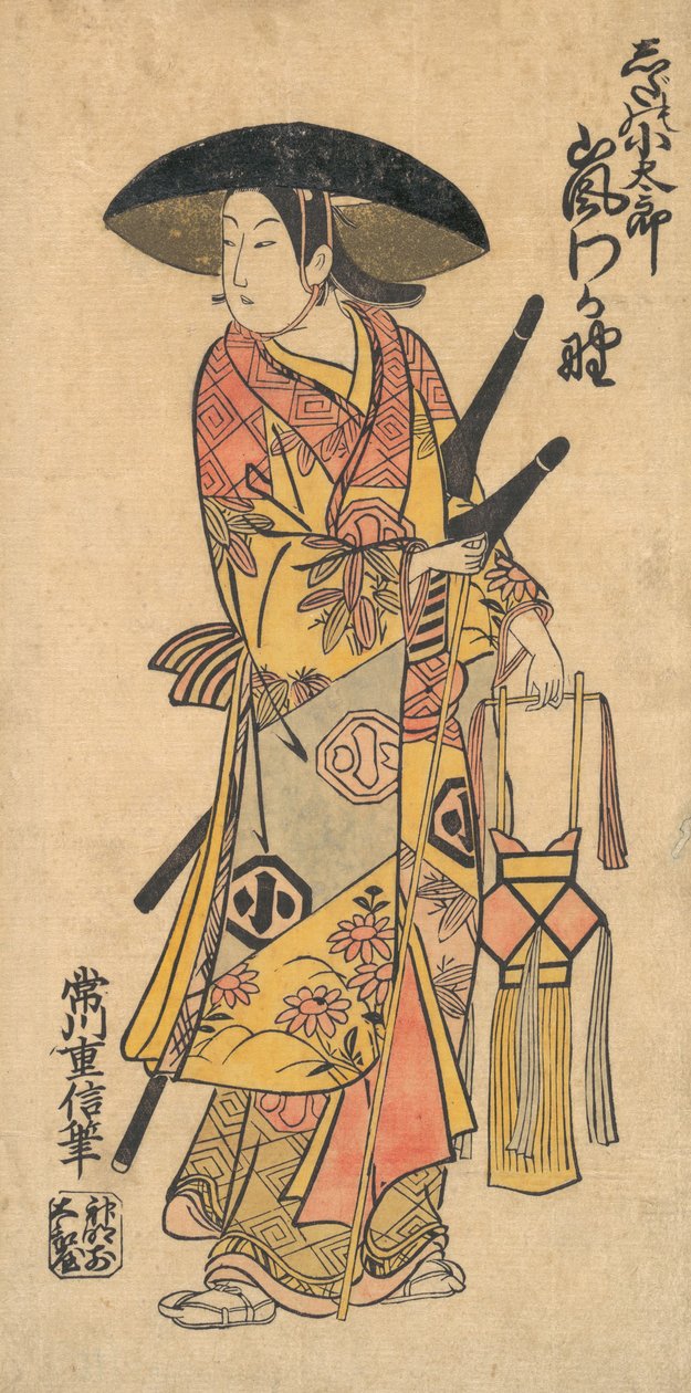 A színész Arashi Otohachi 1695-1769 azonosítatlan szerepben. alkotó: Tsunegawa Shigenobu