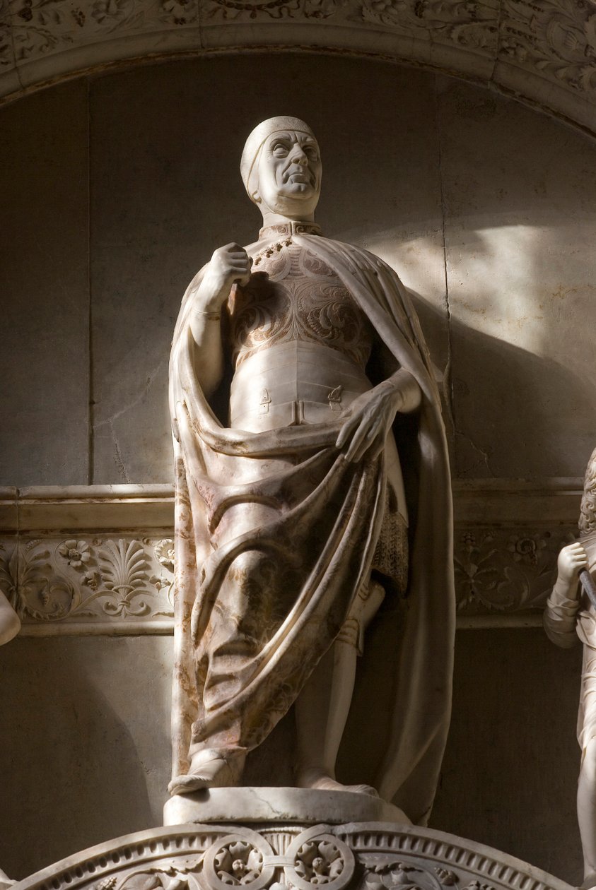 Pietro Mocenigo sírjának részlete, a velencei márvány dózse alkotó: Tullio and Pietro Lombardo