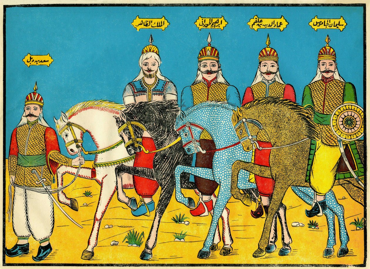 A mamelukok, Dhaher Bibars történetének legendás hősei, a XIII. Népszerű képek, Tunézia alkotó: Tunisian School