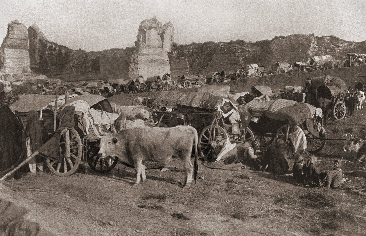 Török menekültek tábora, 1912 alkotó: Turkish Photographer