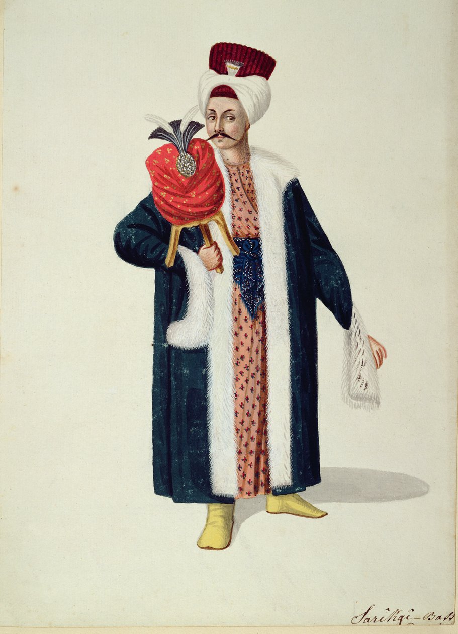 Sarik Basa, a turbán mestere, oszmán korszak, 18. század harmadik negyede (wc papíron) alkotó: Turkish School